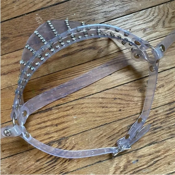 Rhinestone tiara headpiece clear tiara harness headband 